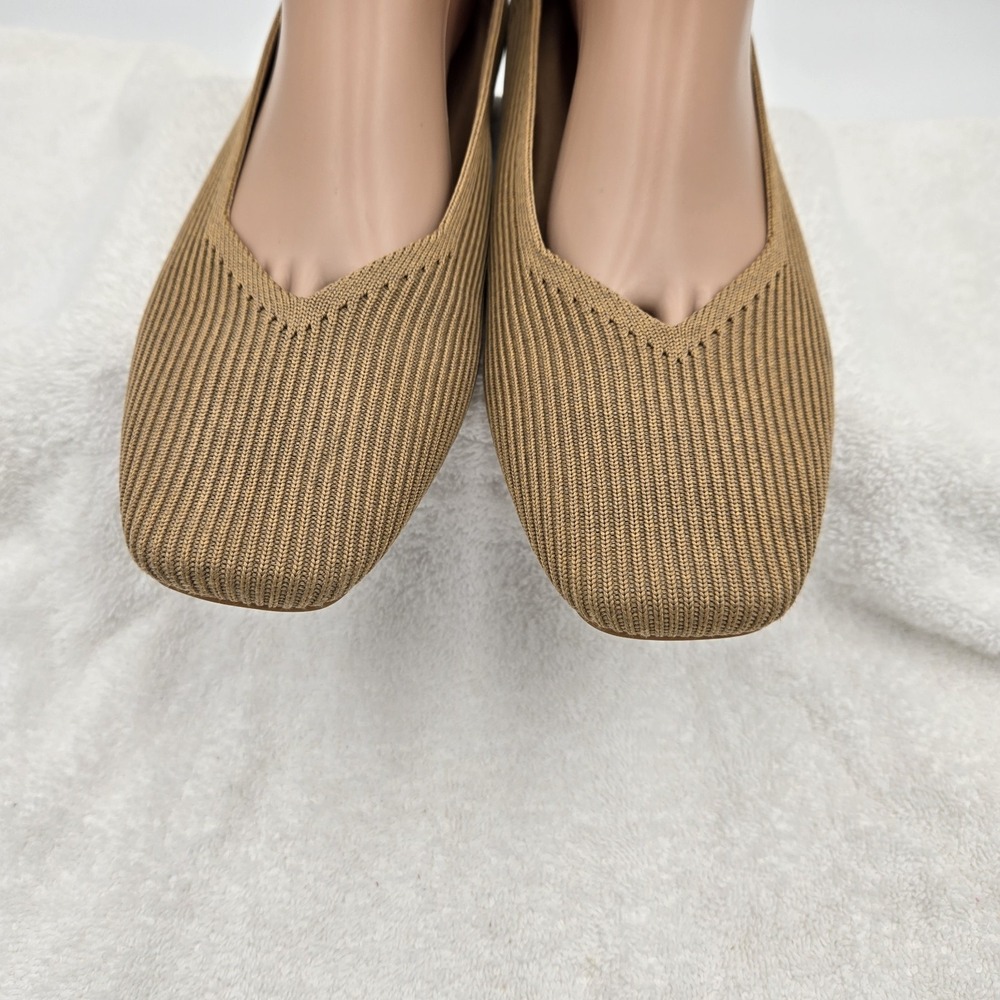 Vivaia Margot 2.0 Nutmeg Square Toe V-Cut Size 41 Comfort Ballet Flats Shoes - Picture 4 of 13